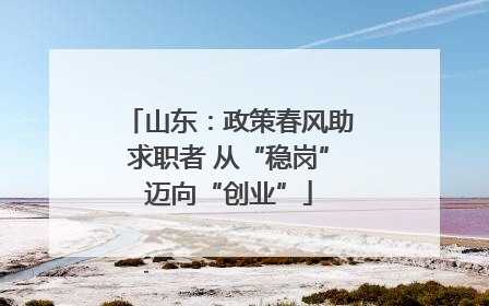 山东：政策春风助求职者 从“稳岗”迈向“创业”