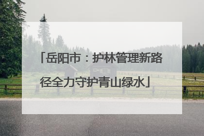 岳阳市：护林管理新路径全力守护青山绿水