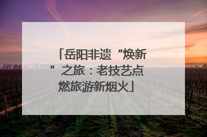 岳阳非遗“焕新”之旅：老技艺点燃旅游新烟火