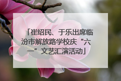崔绍民、于乐出席临汾市解放路学校庆“六一”文艺汇演活动