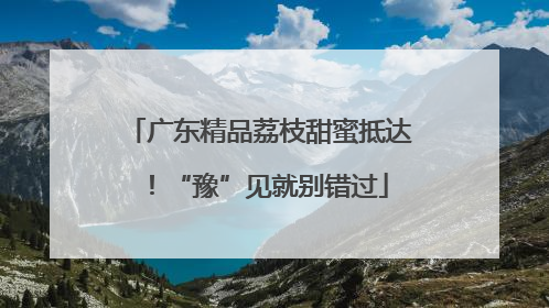 广东精品荔枝甜蜜抵达！“豫”见就别错过