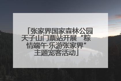 张家界国家森林公园天子山门票站开展“粽情端午·乐游张家界”主题宠客活动