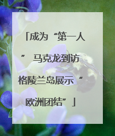 成为“第一人” 马克龙到访格陵兰岛展示“欧洲团结”