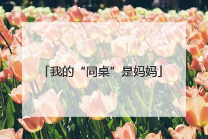 我的“同桌”是妈妈