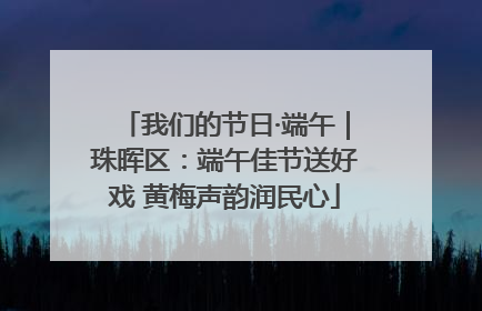 我们的节日·端午｜珠晖区：端午佳节送好戏 黄梅声韵润民心