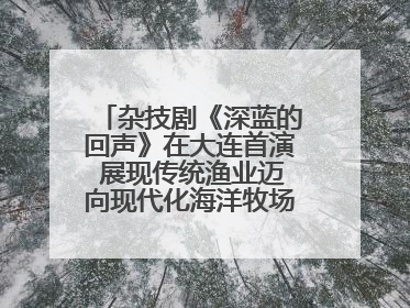 杂技剧《深蓝的回声》在大连首演 展现传统渔业迈向现代化海洋牧场奋斗历程