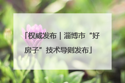 权威发布｜淄博市“好房子”技术导则发布