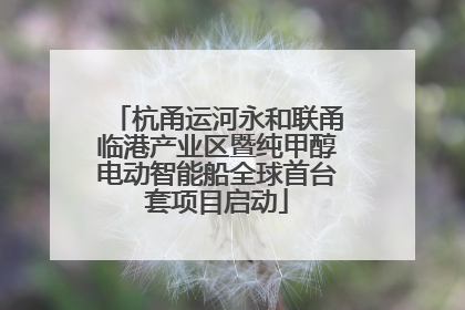 杭甬运河永和联甬临港产业区暨纯甲醇电动智能船全球首台套项目启动
