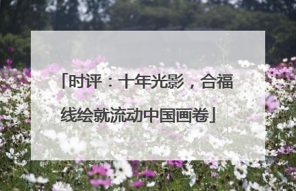 时评：十年光影，合福线绘就流动中国画卷