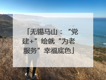 无锡马山：“党建+”绘就“为老服务”幸福底色