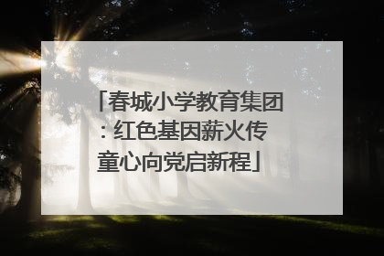 春城小学教育集团：红色基因薪火传 童心向党启新程