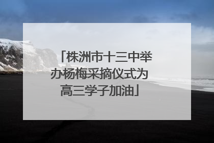 株洲市十三中举办杨梅采摘仪式为高三学子加油