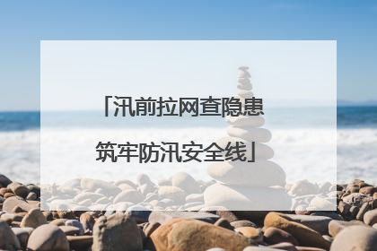 汛前拉网查隐患 筑牢防汛安全线