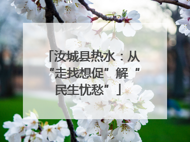 汝城县热水：从“走找想促”解“民生忧愁”