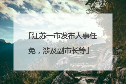 江苏一市发布人事任免，涉及副市长等