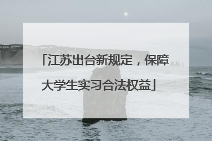 江苏出台新规定，保障大学生实习合法权益