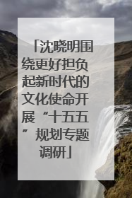 沈晓明围绕更好担负起新时代的文化使命开展“十五五”规划专题调研
