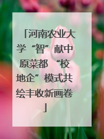 河南农业大学“智”献中原菜都 “校地企”模式共绘丰收新画卷