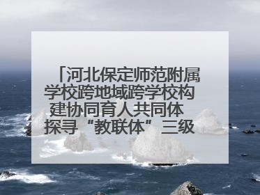 河北保定师范附属学校跨地域跨学校构建协同育人共同体 探寻“教联体”三级进阶之路