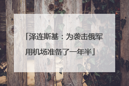泽连斯基：为袭击俄军用机场准备了一年半