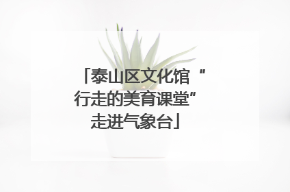 泰山区文化馆“行走的美育课堂”走进气象台