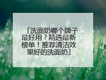 洗面奶哪个牌子最好用？精选最新榜单！推荐清洁效果好的洗面奶