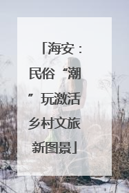 海安：民俗“潮”玩激活乡村文旅新图景