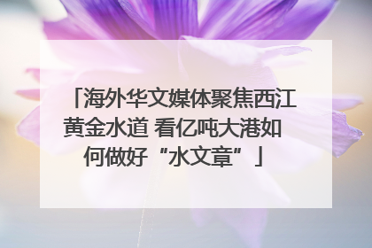 海外华文媒体聚焦西江黄金水道 看亿吨大港如何做好“水文章”