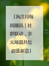 海洋月每周潮讯｜社群联动，多元场景共绘蔚蓝新章
