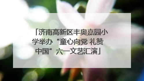 济南高新区丰奥嘉园小学举办“童心向党 礼赞中国”六一文艺汇演