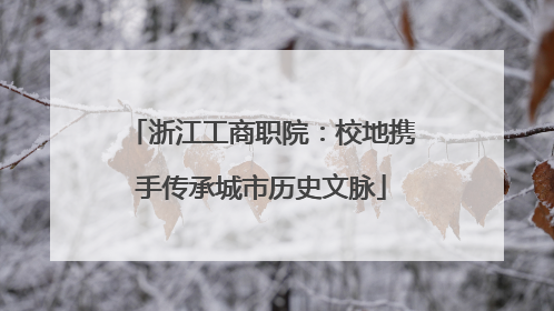 浙江工商职院：校地携手传承城市历史文脉