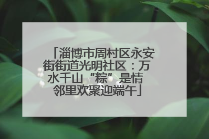 淄博市周村区永安街街道光明社区：万水千山“粽”是情 邻里欢聚迎端午