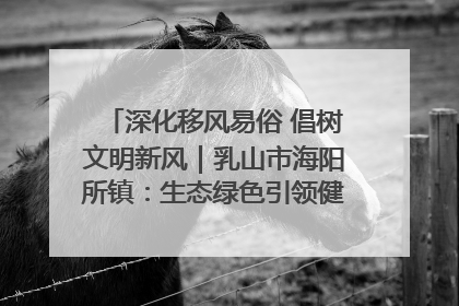 深化移风易俗 倡树文明新风｜乳山市海阳所镇：生态绿色引领健康生活新时尚