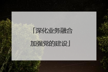 深化业务融合 加强党的建设