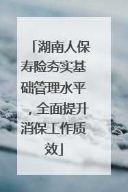 湖南人保寿险夯实基础管理水平，全面提升消保工作质效
