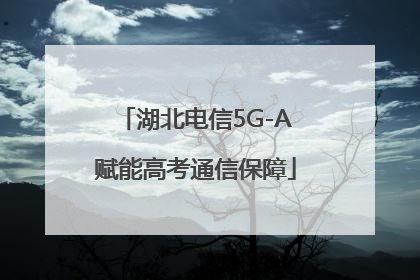 湖北电信5G-A赋能高考通信保障