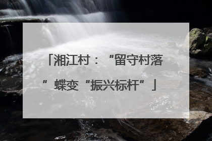 湘江村：“留守村落”蝶变“振兴标杆”