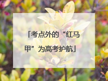 考点外的“红马甲”为高考护航