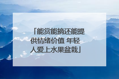能赏能摘还能提供情绪价值 年轻人爱上水果盆栽