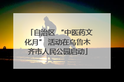 自治区 “中医药文化月” 活动在乌鲁木齐市人民公园启动