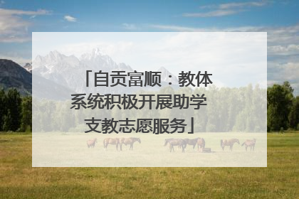 自贡富顺：教体系统积极开展助学支教志愿服务