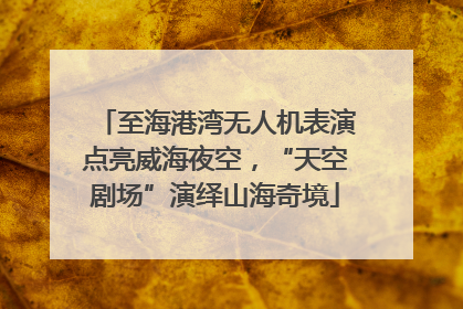 至海港湾无人机表演点亮威海夜空，“天空剧场”演绎山海奇境