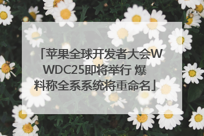 苹果全球开发者大会WWDC25即将举行 爆料称全系系统将重命名