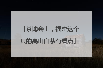 茶博会上，福建这个县的高山白茶有看点