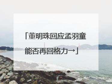 董明珠回应孟羽童能否再回格力→