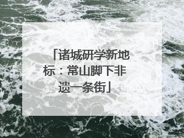 诸城研学新地标：常山脚下非遗一条街