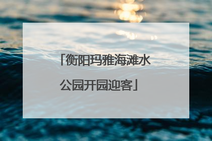 衡阳玛雅海滩水公园开园迎客