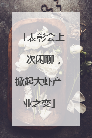 表彰会上一次闲聊，掀起大虾产业之变