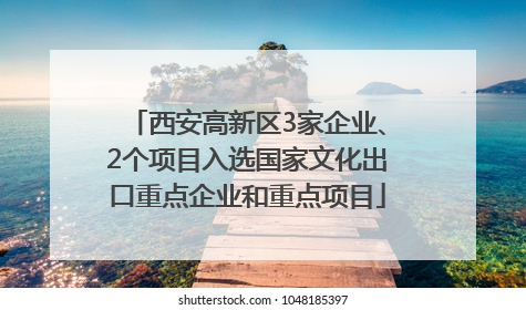 西安高新区3家企业、2个项目入选国家文化出口重点企业和重点项目