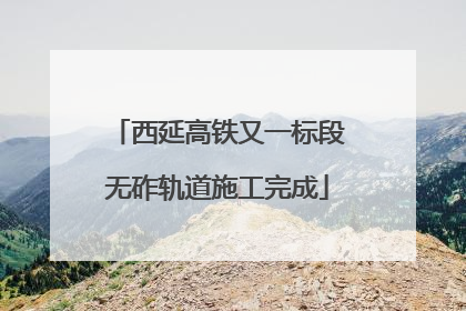 西延高铁又一标段无砟轨道施工完成